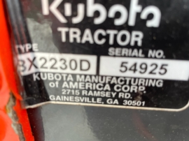 2004, Kubota, BX2230, 704